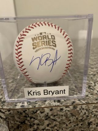 Kris Bryant Signed 2016 World Series Baseball Fanatics