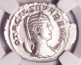 Roman Empire Otacilia Severa 244 - 49 AD Silver AR Double - Denarius NGC AU 3