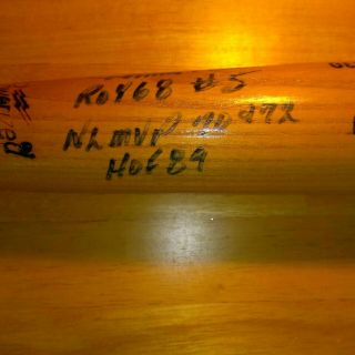 Johnny Bench MLB HOF Cincinnati Reds Autographed Louisville Slugger Bat w/ Stats 3