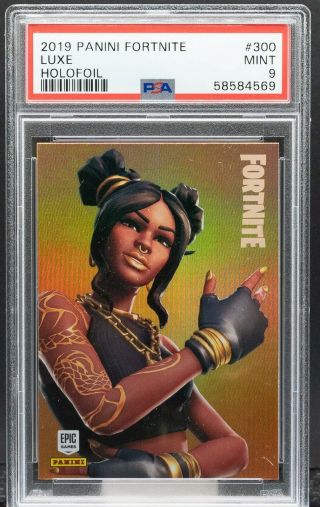 58584569 Luxe 2019 Panini Fortnite Series 1 Holofoil Legendary Outfit 300 Psa 9