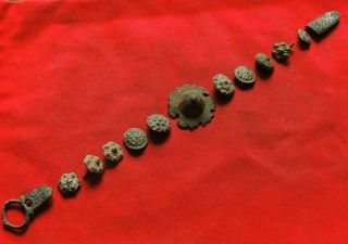 Ancient Bronze Artifact From The Viking Belt 10 - 12 Century