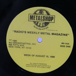 Metalshop Lp Vinyl 133 Aug 15 1986 Heavy Metal Stryper Helstar Iron Maiden 3