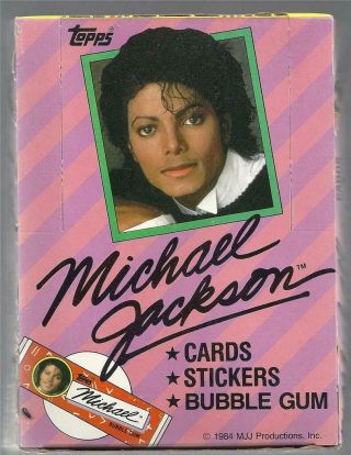 1984 Michael Jackson Series 1.  2 Full Wax Boxes Of 36 Paks.  72 Total Paks.