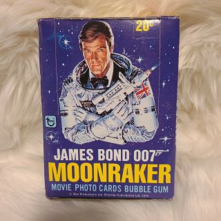 1979 Topps James Bond 007 Moonraker Wax Box 36 Packs Vintage Htf Movie