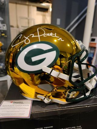 Packers Clay Matthews Signed Full Size Riddell Chrome Helmet Auto - Sb Xlv