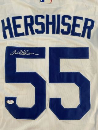 1988 Nl Cy Young Orel Hershiser Signed 88 World Series Dodgers Jersey Psa A20722