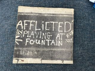 Afflicted - I’m Afflicted 7” Vinyl Rare Punk White Label Autographed Single
