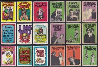 1965 Topps Monster Greeting (R.  Crumb),  Complete Set of 50,  Plus 3