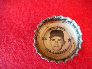 1967 - 1968 Coca - Cola Baseball Bottle Cap With Ron Swoboda