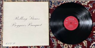 The Rolling Stones Beggars Banquet 12” Lp Decca Records Lk 4955 Rare Uk 1st 1968