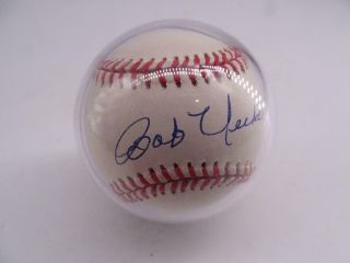 Vintage Autographed Baseball Bob Uecker Rawlings Official Ball Milwaukee Brewers