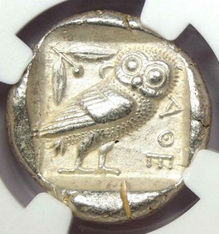 Athens Athena Owl Tetradrachm Coin 465 - 455 Bc - Ngc Au Fine Style - Early Issue