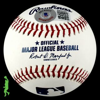 DAVID FLETCHER AUTOGRAPHED MLB DEBUT W/DATE BASEBALL BALL ANGELS BECKETT BAS 3