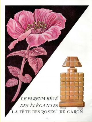 ▬ Publicite Advertising Ad Parfum Perfume Caron Fete Des Roses De 1960