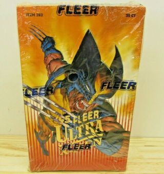 1995 Fleer Ultra X - Men Factory Box 36 Packs - Marvel Wolverine