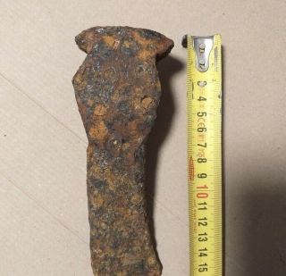 Battle Axe - 17 Cm Iron Ancient Authentic Artifact Viking Kievan Rus Scythian