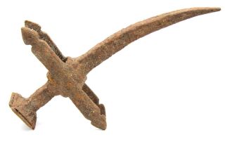 Ancient Rare Viking European Medieval Iron Battle Axe Hammer Beak 14 - 16th Ad