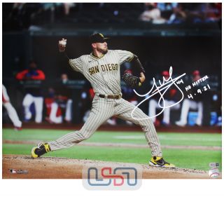 Joe Musgrove Padres Signed " No Hitter 4 - 9 - 21 " 16x20 Photo Photograph Usa Sm 1