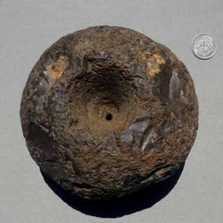 A Huge 89mm X 60.  5mm Ancient Neolithic Agate Bead Mali Sub Sahara 703