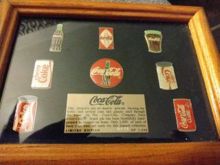 Coca Cola Limited Edition Wood Framed Pins 0741/1000