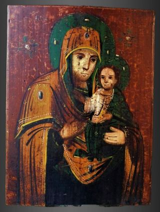 The Ancient Icon Of The Virgin Mary Late 18th - Early 19th Centuries