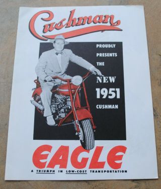 Cushman Motor Scooters 1951 Eagle Ad Booklet