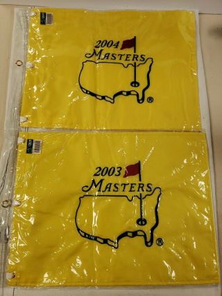 2003 & 2004 Masters Golf Pin Flag Augusta National Pga