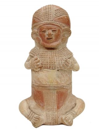 Pre - Columbian Figure Ecuador Maya Aztec Clay Statue Inca Figurine Ancient Effigy