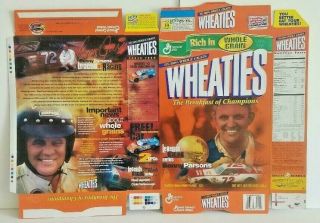 Legends Of Racing Benny Parsons Wheaties Flat Cereal Box