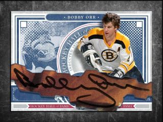 Bobby Orr Custom Cut Signed Autographed Card Boston Bruins (1)