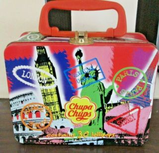 Classic Chupa Chups Tin/ Mini Lunchbox Lithograph/ Colorful And International