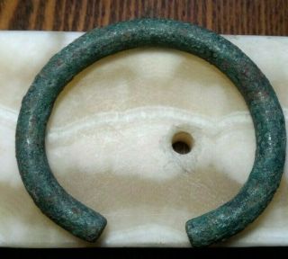 Very Rare Ancient Scythian Bronze Thick Bracelet 1100 - 800 Bc