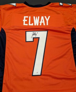 John Elway Denver Broncos Autographed Signed Jersey Xl