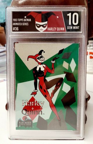 1993 Topps Batman Animated Series Harley Quinn Rookie Card 36 Gsg Gem 10