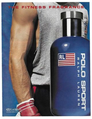 Vintage 1996 Polo Sport Ralph Lauren Print Ad,  " The Fitness Fragrance "