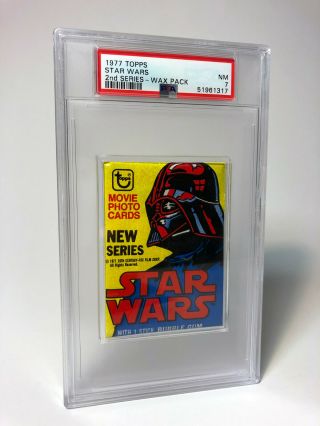 1977 Topps Star Wars Wax Pack - 2nd Series - Psa 7 Nm (owner)