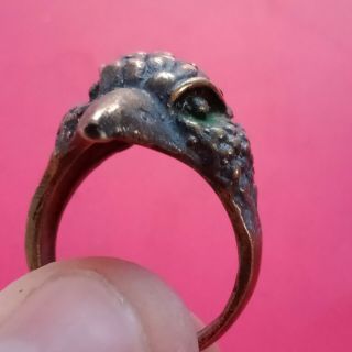 Intact Ancient Roman Bronze Eagle Ring Circa 100 - 400 Ad