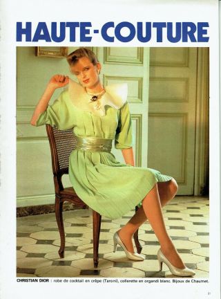 Publicité Advertising 089 1982 Haute Couture Dior Balmain St Laurent 36 Pa
