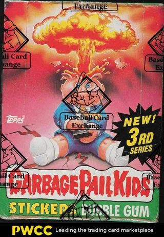 1986 Topps Garbage Pail Kids Gpk Series 3 Wax Box,  48ct Packs,  Bbce Auth