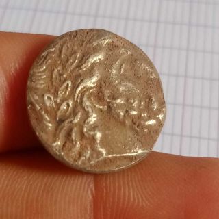 Unresearched Ancient Greek Silver Tetradrachm Coin 6.  3g
