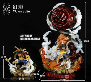 Yu Studio: One Piece - Gear 4 Luffy Resin Statue With Interchangeable Figure