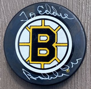 Bobby Orr Boston Bruins Signed Logo Hockey Puck Autographed Official Game Puck