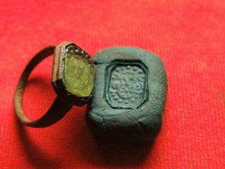 Ancient bronze ring seal Middle Ages 2