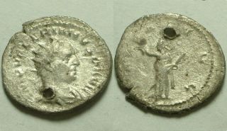 Valerian 253ad Antoninianus Rare Ancient Roman Silver Coin Pendant Pax