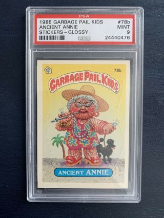 1985 Garbage Pail Kids Ancient Annie Glossy Psa 9
