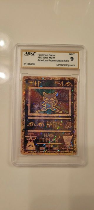 Pokemon Mgs 9 Ancient Mew 2000 Promo Card Psa Or Bgs 9