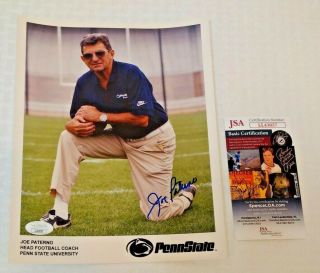Joe Paterno Autographed Signed 8x10 Photo Jsa Penn State Football Psu 1990s Rare