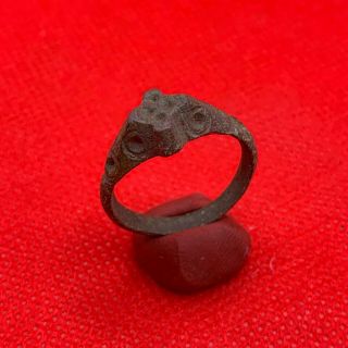 Rare Ancient Bronze Kievan Rus Viking Ring 8 - 9 Century