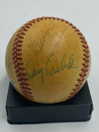 1986 Yankees Team 10x Signed Official Baseball W/ George Steinbrenner Jsa Loa