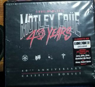 Motley Crue 40th Anniversary Cassette Box 2021 Record Store Day Ready To Ship